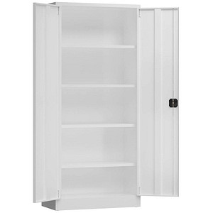 ClassiX Stahlschrank X-530337 signalweiß 4 Fachböden 80,0 x 38,0 x 180,0 cm, aufgebaut, 1 St.