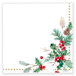 PAPSTAR Servietten Mistletoe and Pinecone 50 St.