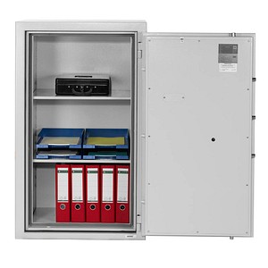 ISS Sicherheitsschrank Karlsruhe IV Sicherheitsstufe 1 nach EN 1143-1 mit Feuerschutz lichtgrau 70,5 x 52,7 x 117,5 cm