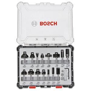 BOSCH Mixed Set Fräser-Set 15-teilig