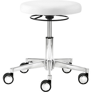 Mayer Arbeitshocker myXPERT - Maxi Tellersitz 1296 30 582 weiß Kunstleder, 1 St.