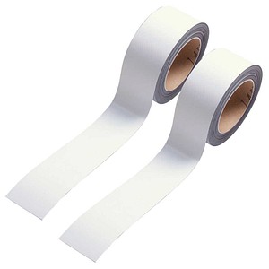 EICHNER Magnetbänder weiß 1,0 cm x 10,0 m, 2 Rollen