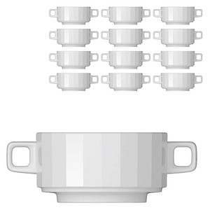 BAUSCHER Suppentassen EDGE weiß 0,30 l, 12 St.