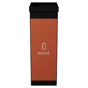 PAPERFLOW Mülleimer 60,0 l schwarz, orange, 1 St.