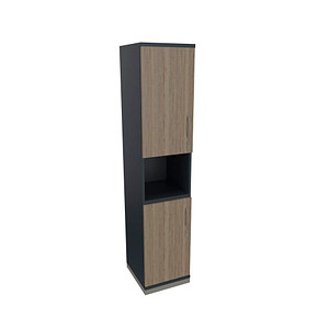 fm Regalschrank Sidney, 4260429769605 lavagrau, eiche natur 40,0 cm 44,2 cm, 1 St.