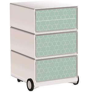 PAPERFLOW easyBox Colour Rollcontainer weiß, bunt 60123 4 Auszüge 39,0 x 43,6 x 64,2 cm