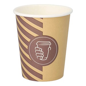 PAPSTAR Einweg-Kaffeebecher Coffee Line braun 0,2 l, 50 St.
