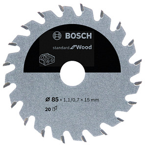 BOSCH Standard for Wood Kreissägeblatt 85,0 mm, 20 Zähne