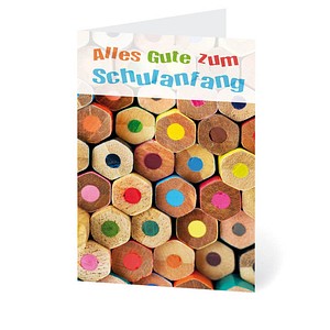 LUMA Glückwunschkarte Schulanfang Stifte LU1523 DIN B6, 1 St.