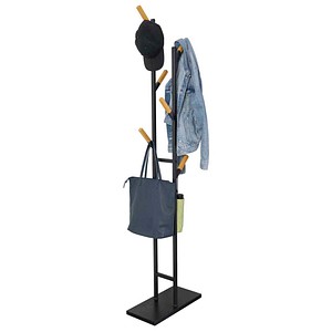 MAUL Kleiderständer MAULrima 9386090 schwarz Metall 6 Haken 23,0 x 183,0 cm, 1 St.