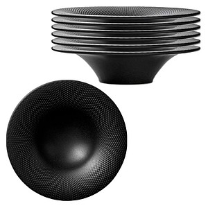 HEART & SOUL Teller PINE coup Relief coal schwarz Ø 27,0 cm, 6 St.