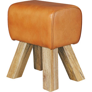 WOHNLING Fußhocker WL5.108 braun Leder, 1 St.