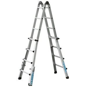 ZARGES Vielzweckleiter Variotec V silber 4x 4 Sprossen, H: 417,0 cm