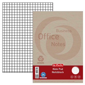 herlitz Notizblock Recycling  DIN A4 kariert, 1 St.