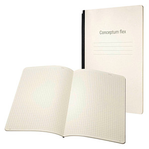 SIGEL Notizheft für Konferenzmappe Conceptum Flex DIN A4 kariert, creme 92 Seiten