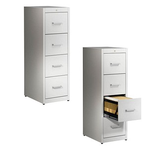 mauser client entry Hängeregistraturschrank lichtgrau 4 Schubladen 43,4 x 60,0 x 135,0 cm, 1 St.