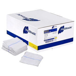 Meditrade® Mull-Kompressen BeeSana®mit Röngtenkontrastfaden 1174 weiß 7,5 x 7,5 cm, 40x 10 St.