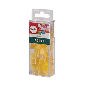 Rayher Mosaiksteine gelb Acryl transparent, 1 Pack