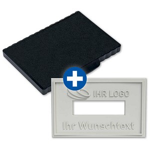 trodat Stempelplatte + integriertes Stempelkissen Ersatz-Set für trodat 54110