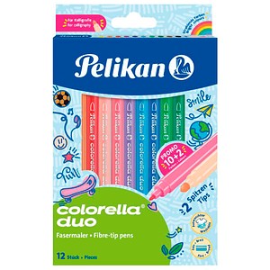 10 + 2 GRATIS: Pelikan Filzstifte farbsortiert, 10 St. + GRATIS 2 St.