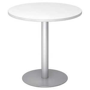 HAMMERBACHER Bistrotisch rund Spanplatte weiß 80,0 x 80,0 x 74,0 cm, 1 St.