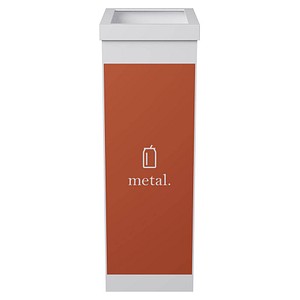 PAPERFLOW Mülleimer 60,0 l weiß, orange, 1 St.