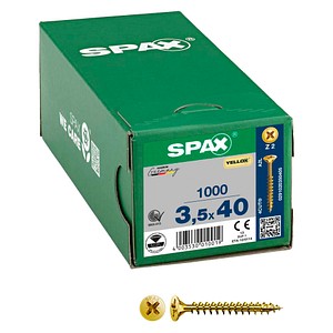 SPAX® Universalschrauben Z2 Senkkopf YELLOX 1081020350405 3,5 mm x 40 mm, 1.000 St.