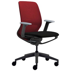 sedus Bürostuhl se:motion net, EM-821/103 Stoff rot, Gestell schwarz
