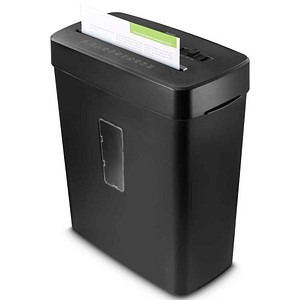 hama Prime M50CD-B Aktenvernichter mit Partikelschnitt P-5, 2 x 12 mm, bis 5 Blatt, schwarz