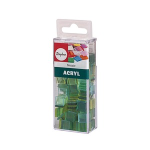 Rayher Mosaiksteine lindgrün Acryl transparent, 1 Pack