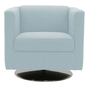 DOMO Collection Sessel BOB hellblau silber Stoff 72,0 cm 75,0 cm, 1 St.