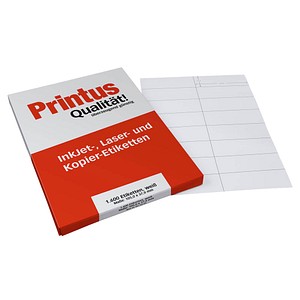 Printus Etiketten weiß 105,0 x 37,0 mm, 100 Blatt