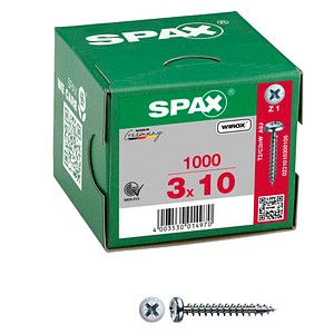 SPAX® Universalschrauben Z1 Halbrundkopf WIROX 0231010300105 3 mm x 10 mm, 1.000 St.