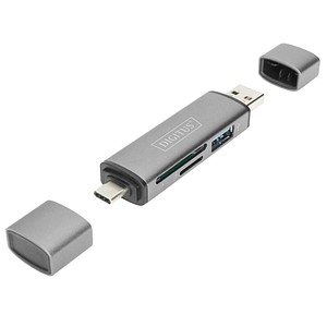 DIGITUS Multi-microSD, SD-Kartenleser silber