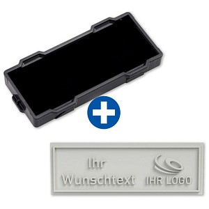 trodat Stempelplatte + integriertes Stempelkissen Ersatz-Set für trodat 9511