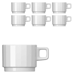 BAUSCHER Kaffeetassen EDGE weiß 0,20 l, 6 St.