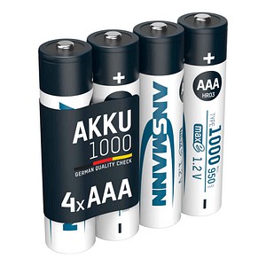ANSMANN Akkus maxE Ni-MH Micro AAA min. 950 mAh, 4 St.