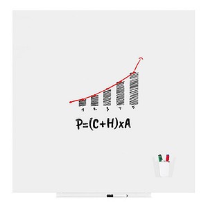 rocada Whiteboard Skinwhiteboard 120 x 120,0 cm weiß lackierter Stahl