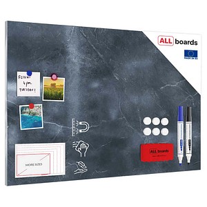 ALLboards Magnettafel 90,0 x 60,0 cm Marmor anthrazit