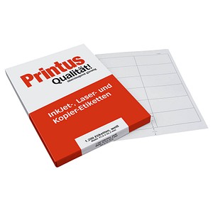 Printus Etiketten weiß 97,0 x 42,3 mm, 100 Blatt
