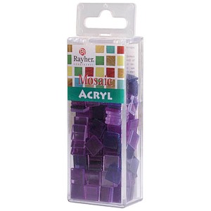 Rayher Mosaiksteine violett Acryl transparent, 1 Pack