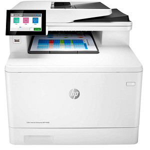 HP Color LaserJet Enterprise M480f 4 in 1 Farblaser-Multifunktionsdrucker weiß