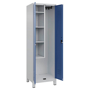 CP Putzmittelschrank Classic Plus 080110-00 S10005 fernblau, lichtgrau 4 Fachböden 60,0 x 50,0 x 195,0 cm, aufgebaut, 1 St.