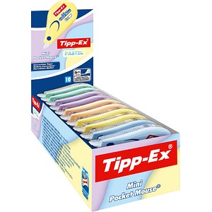 Tipp-Ex Korrekturroller Mini Pocket Mouse Pastell 5,0 mm, 10 St.