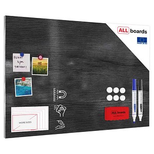 ALLboards Magnettafel 90,0 x 60,0 cm Graues Holz