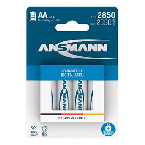 ANSMANN Akkus Ni-MH Mignon AA 2.650 mAh, 4 St.