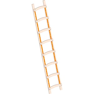 Layher Dachdeckerleiter 1046 braun 8 Sprossen, H: 235,0 cm
