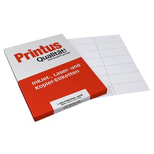 Printus Etiketten weiß 105,0 x 42,3 mm, 100 Blatt