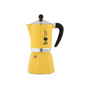 BIALETTI Rainbow Espressokocher gelb, 6 Tassen