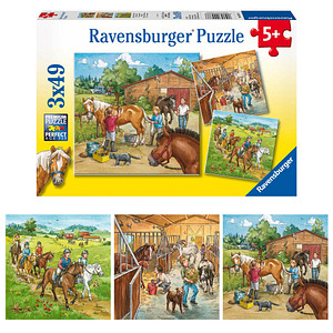 Ravensburger Mein Reiterhof Puzzle, 3 x 49 Teile